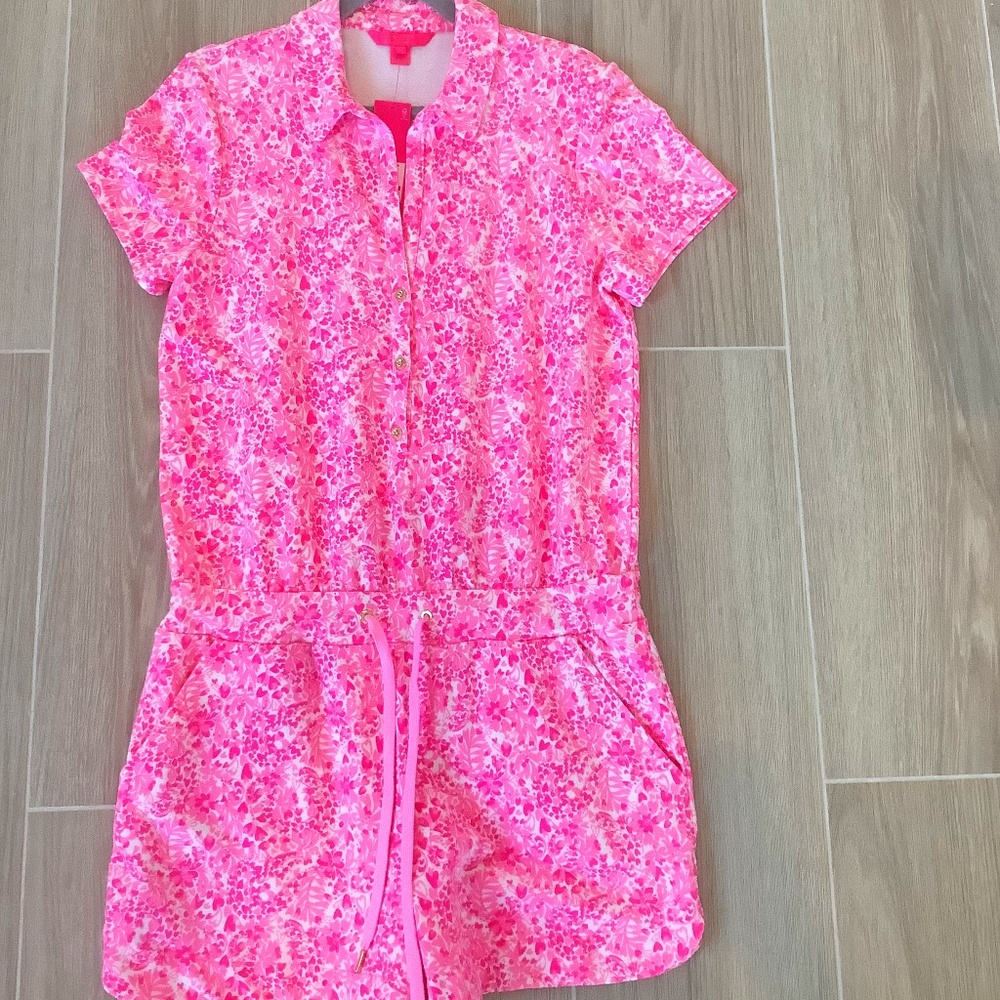 Lilly Pulitzer Jorgie Romper NWT - Pink Shandy Invest A Gator
